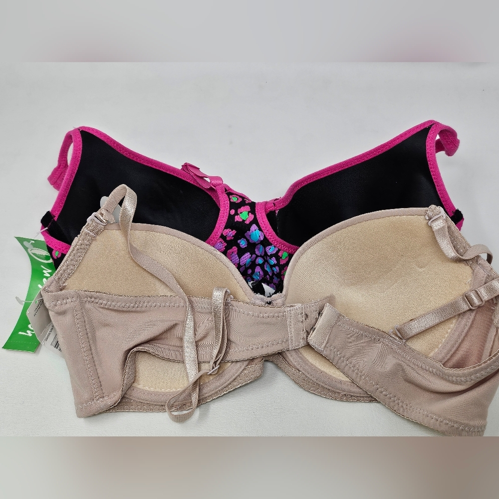 NWT Honeydew Bundle of Two Bra's Sz. 34C Nude/Black & Pink Cheetah - Picture 2 of 2